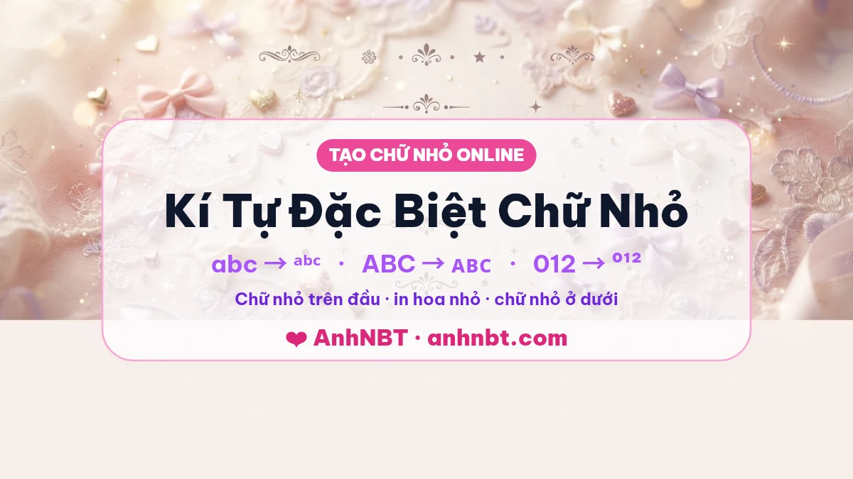 Kí tự đặc biệt chữ nhỏ ²⁰²⁶