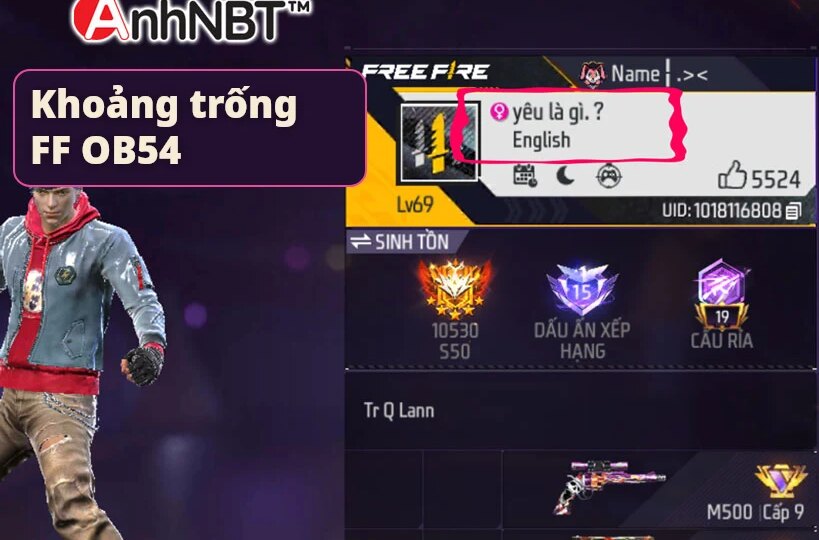 Kí Tự Khoảng Trống FF OB54 ❤️ Copy Dấu Cách Tàng Hình (PT, LQ, TikTok)