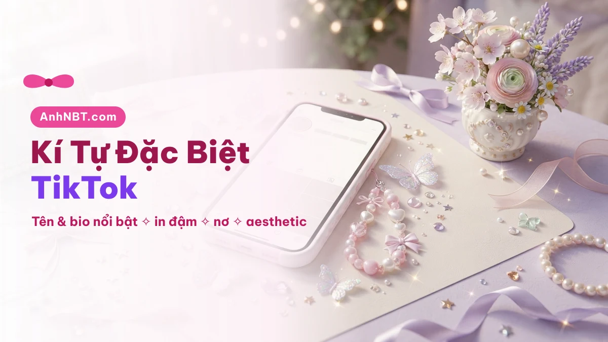 Kí tự đặc biệt TikTok trang trí tên và bio AnhNBT